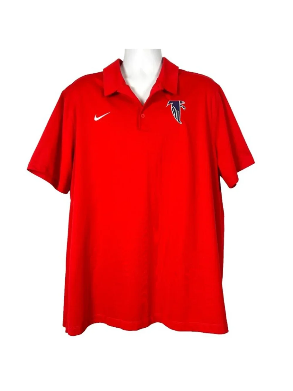 Atlanta Falcons Nike Mens Performance Polo Shirt size 2XL 54x31 NFL Embroidered
